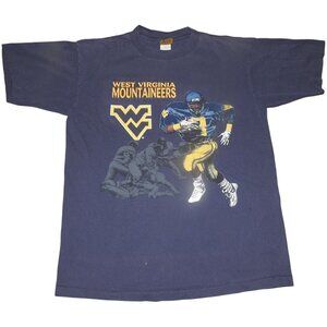 Vintage 90s West Virginia Mountaineers Nutmeg SIngle Stitch T-Shirt Large USA